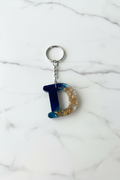 Porte-clé personnalisé en résine - Lettre & Couleur au choix